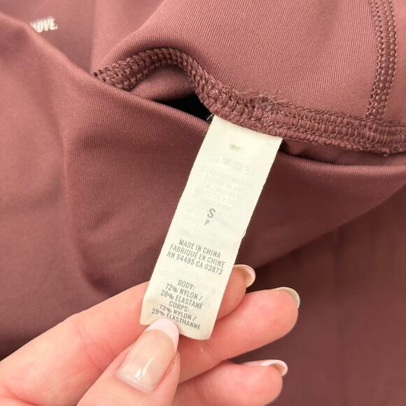 Aerie Chill Play Move High Waisted Leggings Burgundy, Size Small - Picture 4 of 6